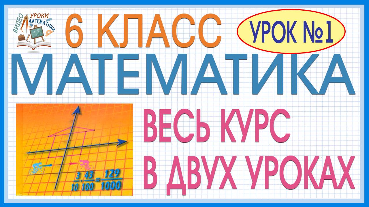 Вся математика 6 класса. Повторение изученного в 6 классе. Математика все темы просто. Урок #1