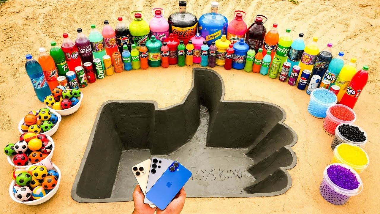 Как сделать Like с Цементом, S25 и iPhone 16 против Coca Cola и Mentos