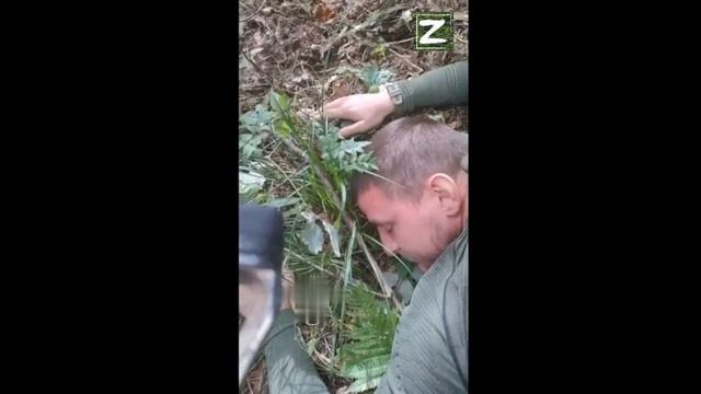 Кадры недавнего захвата украинской ДРГ в Брянской области.