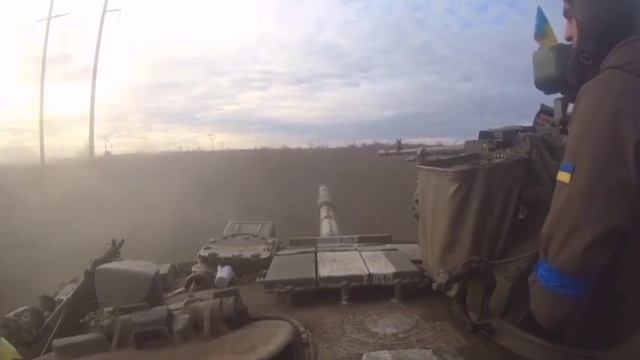 Подрыв танка ВСУ на противотанковой мине.